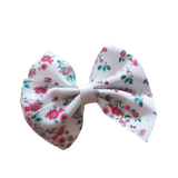 Hair accessories for girls Hair accessories for baby - Pinkberry Kisses - bella hair bow floral on white