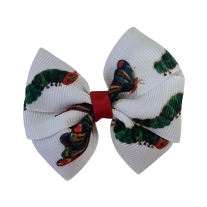 Bella Hair Bow - Hungry Little Caterpillar and Butterfly Toddler Girl Non Slip Hair Clip Pinkberry Kisses
