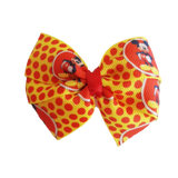 Bella Hair Bow - Mickey Mouse Red and Yellow Non Slip Hair Clip Hair Accessories Baby and Toddler Pinkberry Kisses