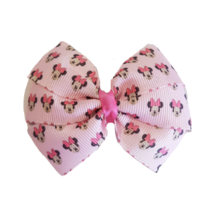 Bella Hair Bow - Minnie Mouse in Pink Non Slip Hair Clip Baby and Toddler Hair Accessories Pinkberry Kisses