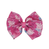Bella Hair Bow - Peppa Pig Pink - 7cm Hair accessories for girls Hair accessories for baby toddler non slip hair clip - Pinkberry Kisses