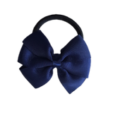 Bella Plain Colour School Uniform Hair Bow Hair Accessories Non Slip Hair Clip 6cm PinkBerry Kisses -  Navy Blue Hair Tie