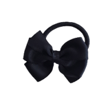 Bella Plain Colour School Uniform Hair Bow Hair Accessories Non Slip Hair Clip 6cm PinkBerry Kisses -  Black hair Tie