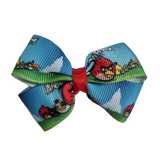 Cherish Hair Bow - Angry Birds - Hair Accessories for Girl Baby Children Pinkberry Kisses Non Slip Hair Clip
