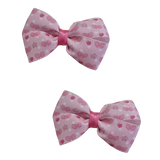 Cherish Hair Bow - Baby Pink Bows - Hair Accessories for Girl Baby Children Pinkberry Kisses Non Slip Hair Clip Pair