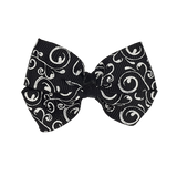 Cherish Hair Bow - Black and White Swirls - Hair Accessories for Girl Baby Children Toddler Non Slip Hair Clip Pinkberry Kisses