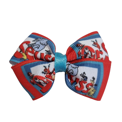 Cherish Hair Bow - Dr Seuss - Hair Accessories for Girl Baby Children Pinkberry Kisses Non Slip Hair Clip