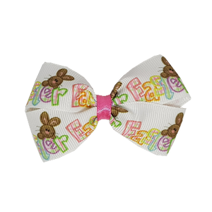 Cherish Hair Bow - Happy Easter Bunny - Hair Accessories for Girl Baby Children Pinkberry Kisses