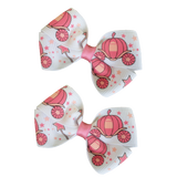 Cherish Hair Bow - Pink Cinderella - Hair Accessories for Girl Baby Children Pinkberry Kisses Non Slip Hair Clip Pair