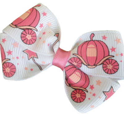 Cherish Hair Bow - Pink Cinderella - Hair Accessories for Girl Baby Children Pinkberry Kisses Non Slip Hair Clip