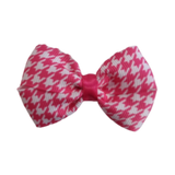 Cherish Hair Bow - Pink Houndstooth - Hair Accessories for Girl Baby Children Pinkberry Kisses Non Slip Hair Clip 