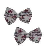 Cherish Hair Bow - Princess Crown - Hair Accessories for Girl Baby Children Pinkberry Kisses Non Slip Hair Clip Pair of Hair Bows