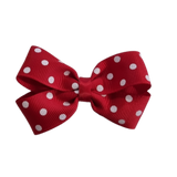 Cherish Hair Bow - Red and White Spotty Bow - Hair Accessories for Girl Baby Children Pinkberry Kisses Non Slip Hair Clip