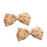 Cherish Hair Bow - Rose - Hair Accessories for Girl Baby Children Pinkberry Kisses Non Slip Hair Clip Pair of Hair Bows