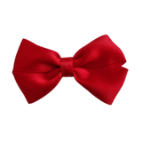 Cherish Hair bow for Children - satin red Hair Accessories for Girl Baby Children Pinkberry Kisses Non Slip Hair Clip