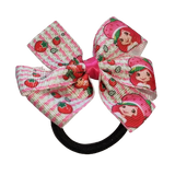 Chica Hair Bow - Strawberry Shortcake Hair accessories for girls Hair accessories for baby - Pinkberry Kisses