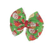 Christmas Hair Accessories - Green Santa Bella Bow Hair accessories for girls Hair accessories for baby - Pinkberry Kisses