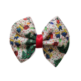 Christmas Hair Accessories - Bella Hair Bow Minions with Xmas Trees Kids Hair Bow Christmas Hair Bow Hair accessories for girls Hair accessories for baby - Pinkberry Kisses