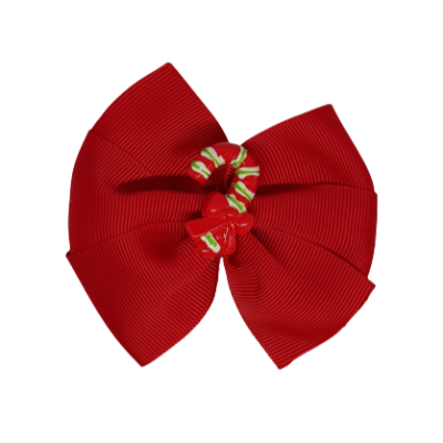 Hair accessories for girls Hair accessories for baby - Pinkberry Kisses Christmas hair accessories - Red Bella Hair Bow Candy Cane 