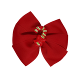 Hair accessories for girls Hair accessories for baby - Pinkberry Kisses Christmas hair accessories - Red Bella Hair Bow Candy Cane 