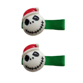Christmas Hair Accessories - Santa's Skull Face Hair accessories for girls Hair accessories for baby - Pinkberry Kisses Christmas hair accessories