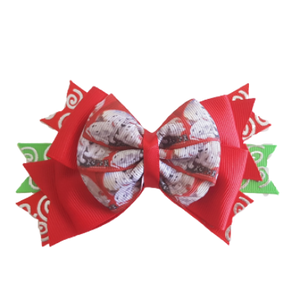 Christmas Hair Accessories - Stacked Layered 101 Dalmatians Pinkberry Kisses Hair bow 