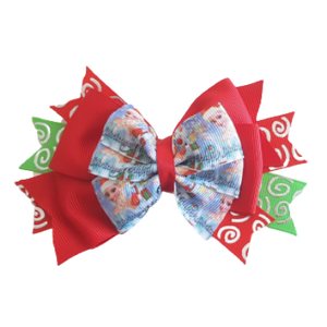 Christmas Hair Accessories - Stacked Layered Merry Christmas Frozen Pinkberry Kisses