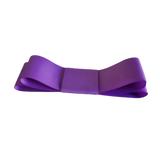 Deluxe Hair Bow - Large Hair Clip 14cm Plain Grosgrain Australia Non Slip Hair Clip Hair Accessories Pinkberry Kisses Grape Purple