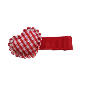 Hair accessories for girls baby Red Checked Love Heart