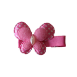 Embellished Hair Clip - Butterfly Spotty Light Pink Non Slip Hair Clip Baby Girl Hair Accessories