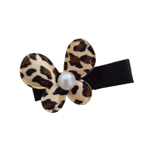 Non Slip Butterfly Hair Clip Hair accessories for Baby, Toddler & girls - Butterfly Leopard Print Pinkberry Kisses