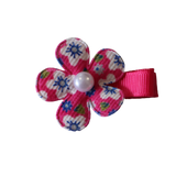 Embellished Non Slip Hair Clip - Floral Flower Hair Clip Baby Toddler Hair Accessories Pinkberry Kisses Pink