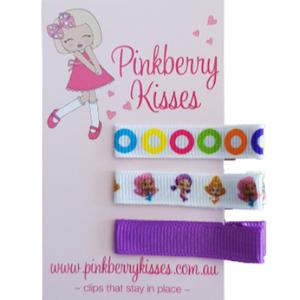 Everyday non slip hair clips - Bubble Guppies - Ballet Love Baby Hair Accessories Toddler Hair Accessories Girl Hair Accessories Pinkberry Kisses