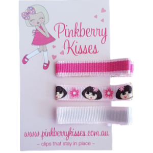 Everyday non slip hair clips - Dora on pink - Ballet Love Baby Hair Accessories Toddler Hair Accessories Girl Hair Accessories Pinkberry Kisses