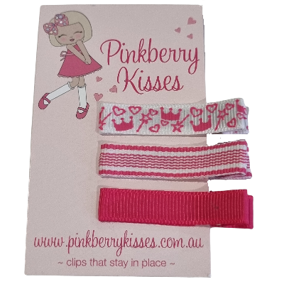 Everyday non slip hair clips- Baby Hair Accessories Toddler Hair Accessories Girl Hair Accessories Pinkberry Kisses Princess