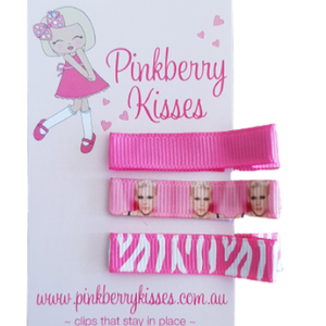 Everyday non slip hair clips - Singing with PINK Baby Hair Accessories Toddler Hair Accessories Girl Hair Accessories Pinkberry Kisses