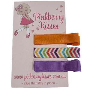 Everyday non slip hair clips- Baby Hair Accessories Toddler Hair Accessories Girl Hair Accessories Pinkberry Kisses ZigZag