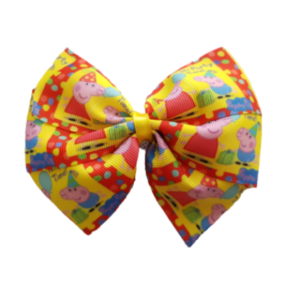 Extra Large Bows - Peppa Pig Birthday Bow - Its Party Time Hair accessories for girls Hair accessories for baby -Pinkberry Kisses