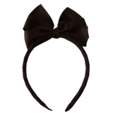 Large Bella Bow Woven Headband 12.5cm Bow (31 colours options) Dance School Party Birthday Headband Pinkberry Brown 