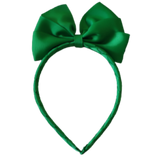 Large Bella Bow Woven Headband 12.5cm Bow (31 colours options) Dance School Party Birthday Headband Pinkberry Emerald Green