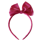 Large Bella Bow Woven Headband 12.5cm Bow (31 colours options) Dance School Party Birthday Headband Pinkberry Hot Pink