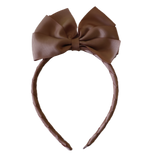 Large Bella Bow Woven Headband 12.5cm Bow (31 colours options) Dance School Party Birthday Headband Pinkberry Natural 