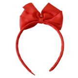 Large Bella Bow Woven Headband 12.5cm Bow (31 colours options) Dance School Party Birthday Headband Pinkberry Neon Orange 