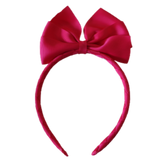 Large Bella Bow Woven Headband 12.5cm Bow (31 colours options) Dance School Party Birthday Headband Pinkberry Shocking Pink 