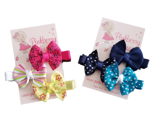 Hair accessories for girls - mini bella hair bow Non Slip Hair Bows Clips