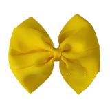 School Hair Accessories - Sweetheart Non Slip Hair Bow 11cm Toddler Teenager Large Hair Bow Pinkberry Kisses Daffodil Yellow