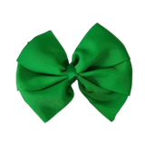School Hair Accessories - Sweetheart Non Slip Hair Bow 11cm Toddler Teenager Large Hair Bow Pinkberry Kisses Emerald Green