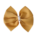 School Hair Accessories - Sweetheart Non Slip Hair Bow 11cm Toddler Teenager Large Hair Bow Pinkberry Kisses Gold 