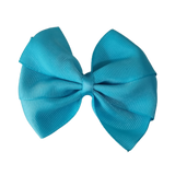 School Hair Accessories - Sweetheart Non Slip Hair Bow 11cm Toddler Teenager Large Hair Bow Pinkberry Kisses Misty Turquoise 