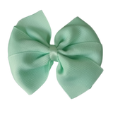 School Hair Accessories - Sweetheart Non Slip Hair Bow 11cm Toddler Teenager Large Hair Bow Pinkberry Kisses Pastel Green